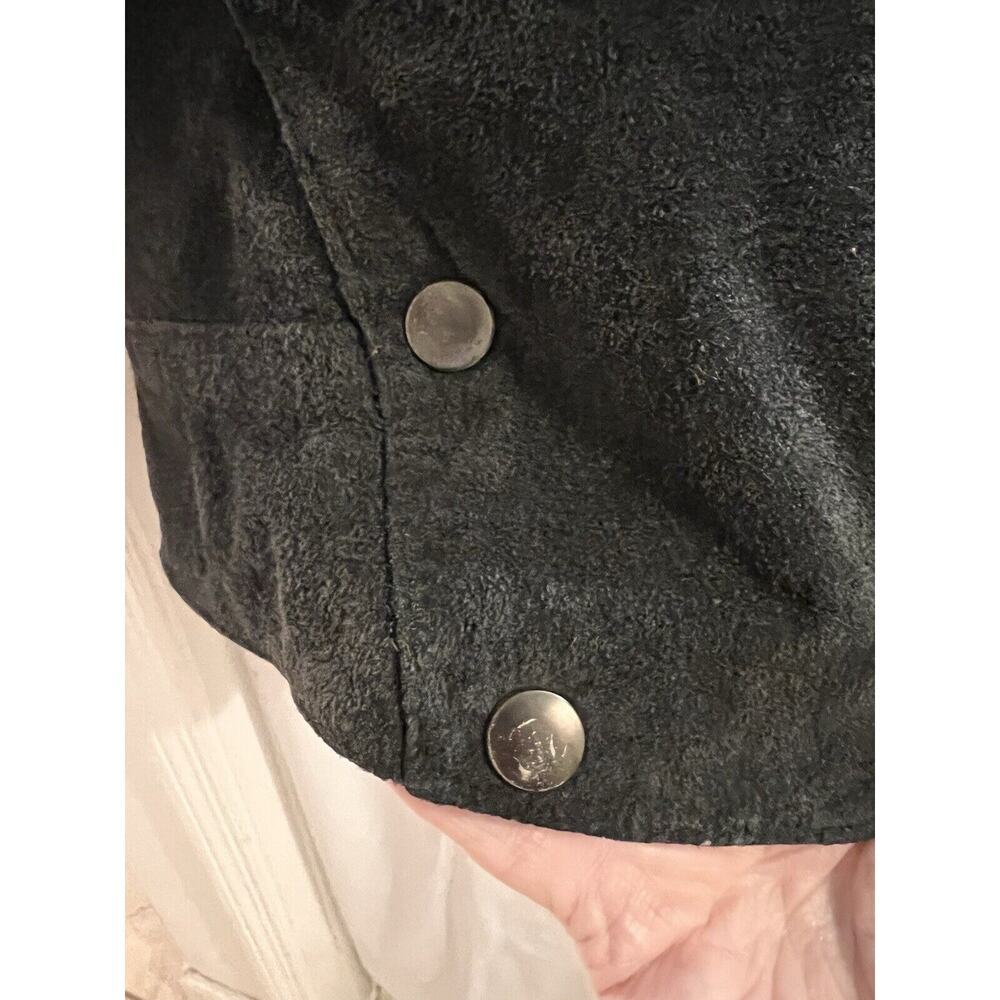 Vintage International Rinci Collection Black Leather Cropped Moto Jacket M - Picture 3 of 13